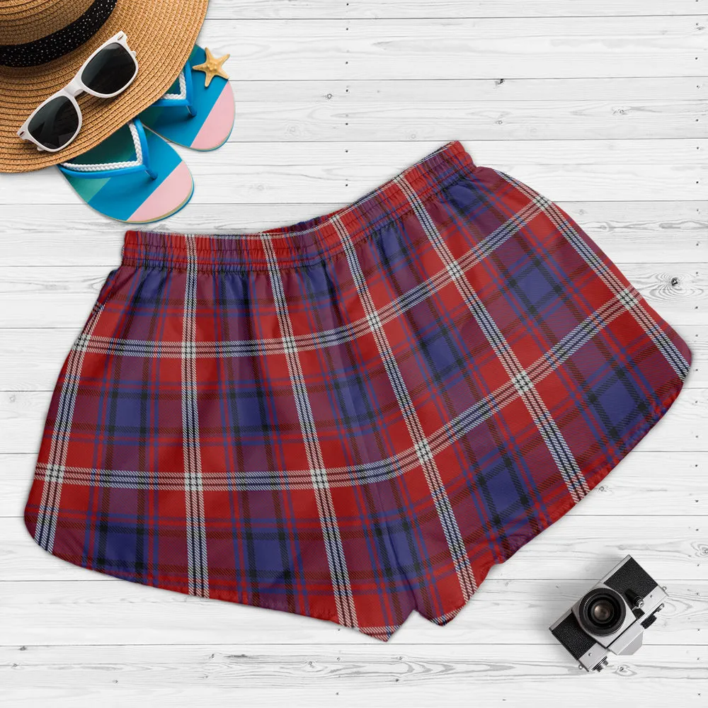Ainslie Tartan Womens Shorts with Family Crest