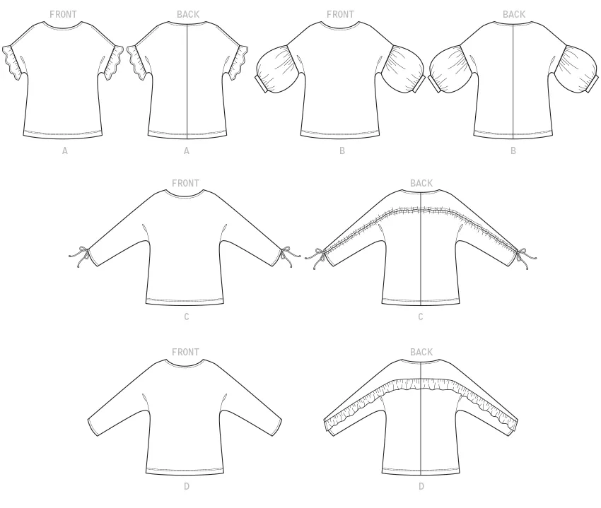 CLEARANCE • BUTTERICK PATTERN MISSES' TOPS 6591