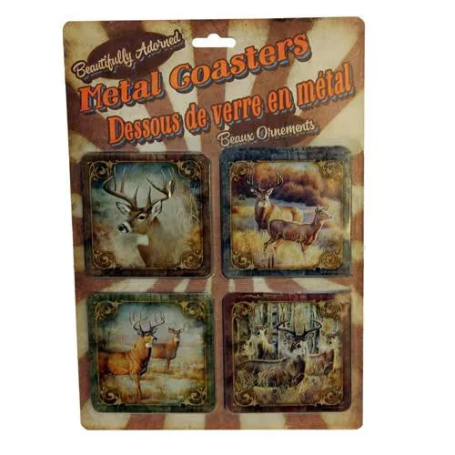Coaster Set - Deer, Cork, 4 Piece