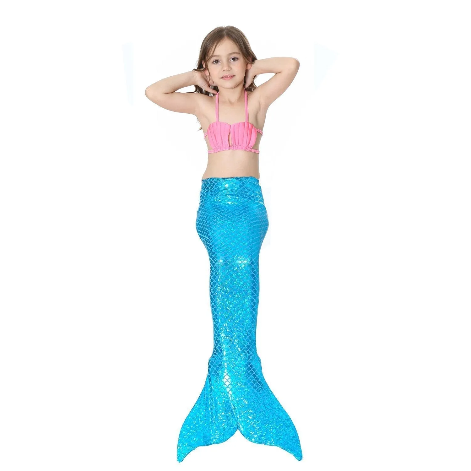 Girls Kids Mermaid Tail Swimwear Bikini Set Swimsuit Swimming Costume