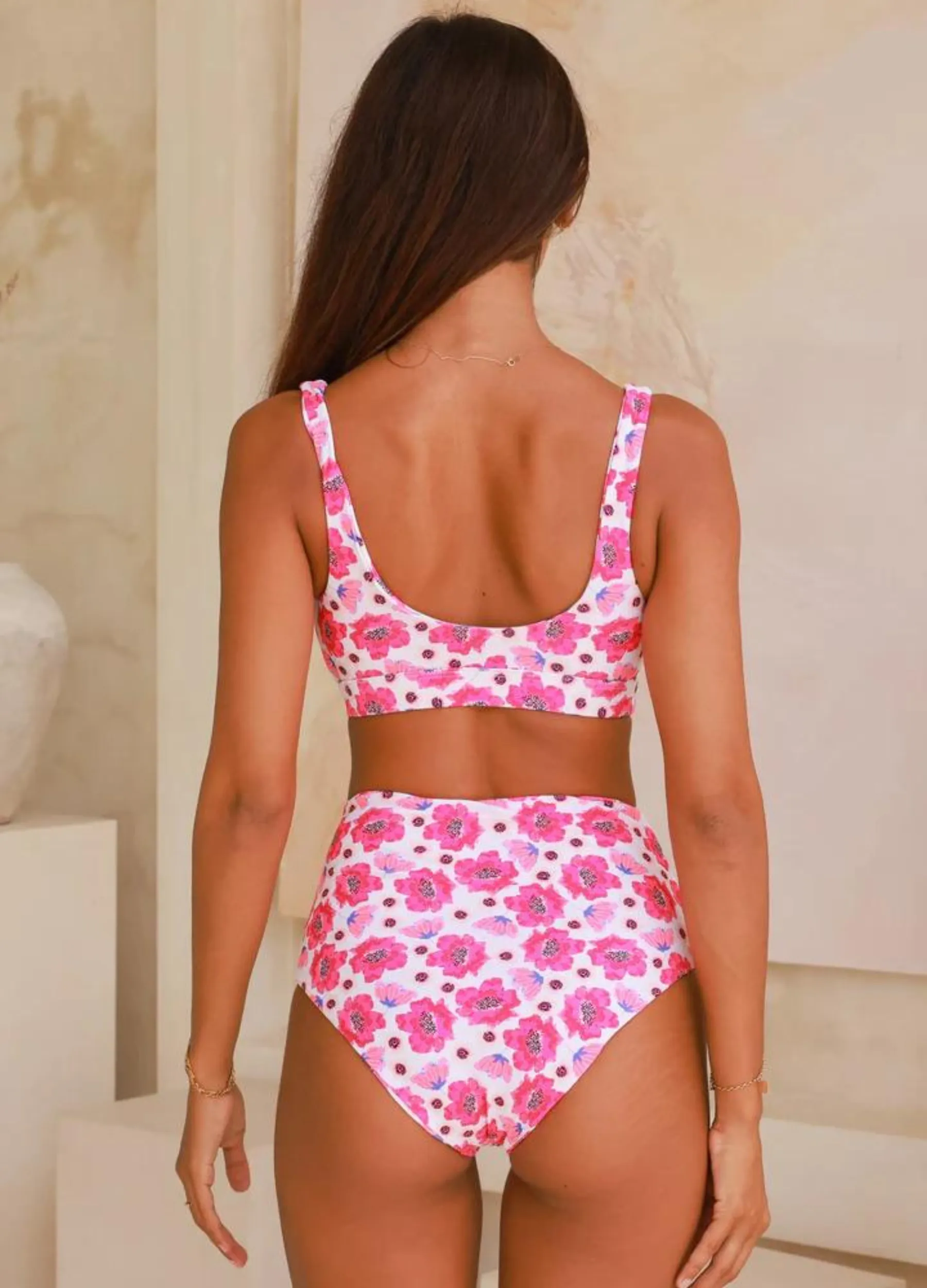 Infamous Swim - Ginger Bikini Bottoms - White Poppy
