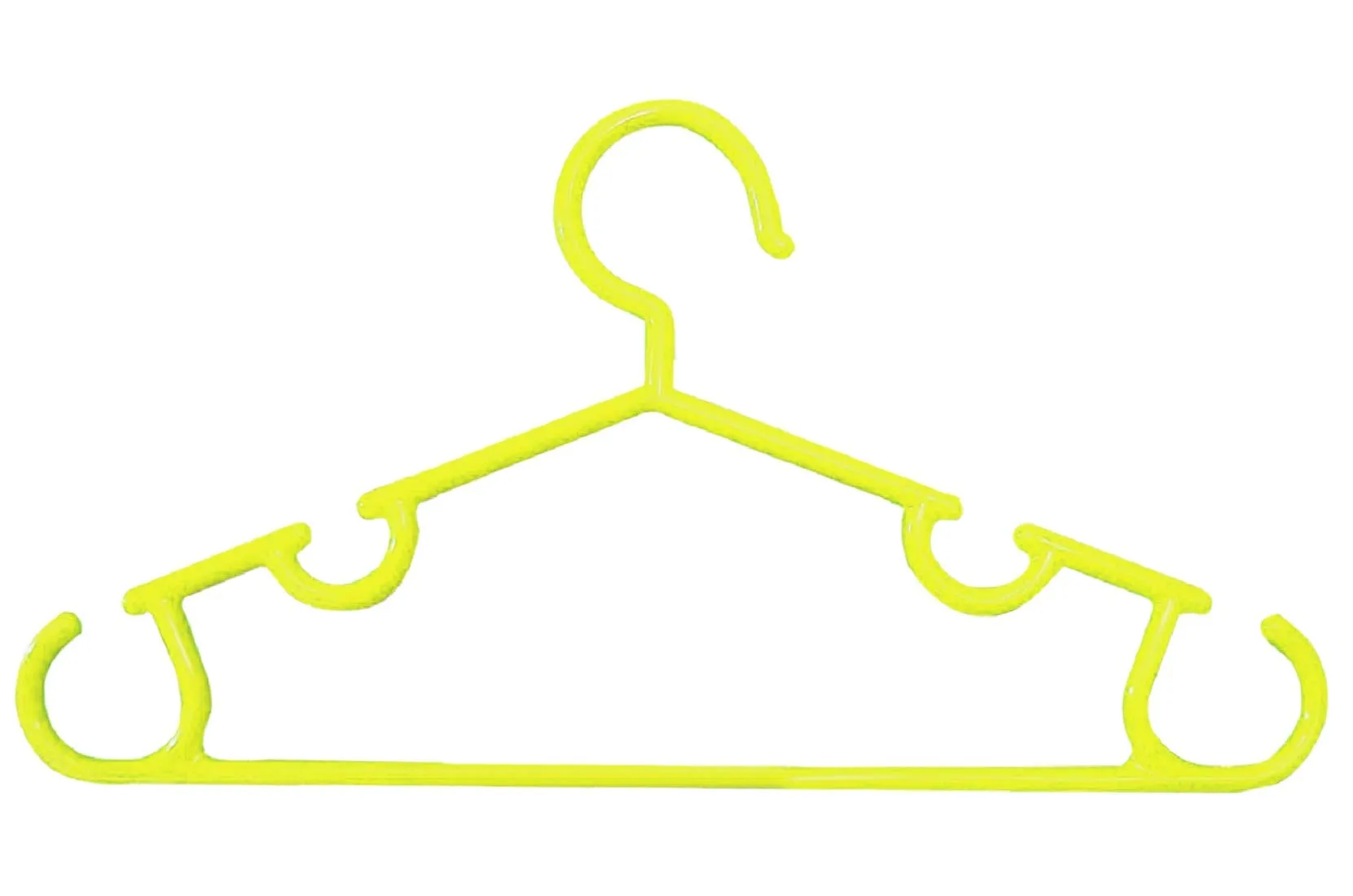 Kuber Industries Exclusive Kids Cloth Hanger|Baby Clothes Hanger Set for Wardrobe|Plastic Hanger|Pack of 10 (Yellow)