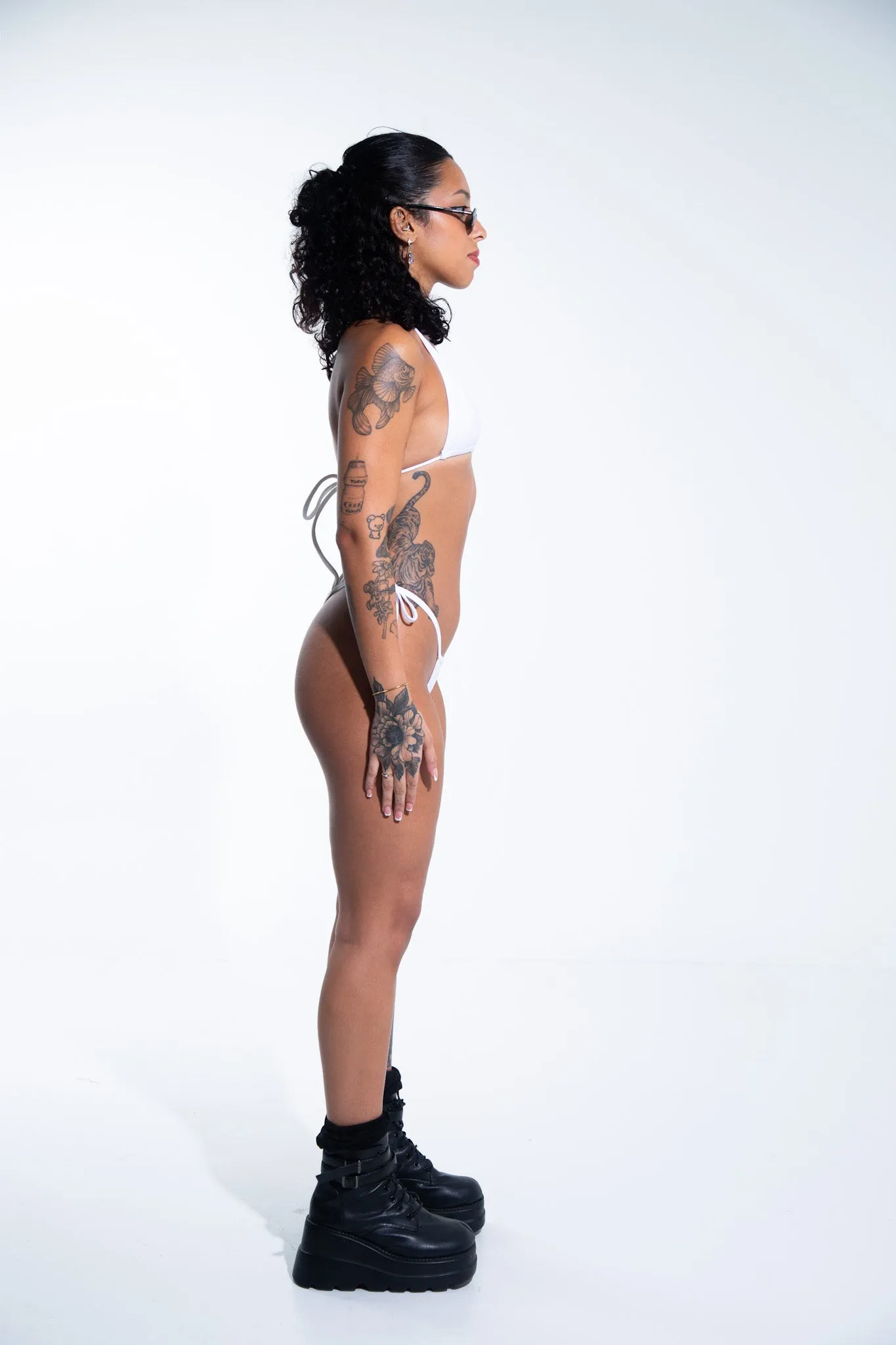 Micro Side Tie Bottom - White
