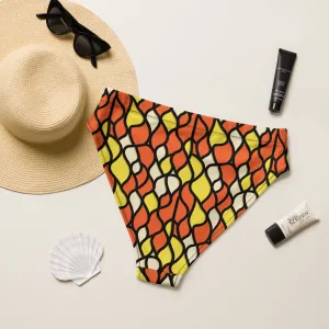 Recycled High-Waisted Bikini Bottom Honeycomb