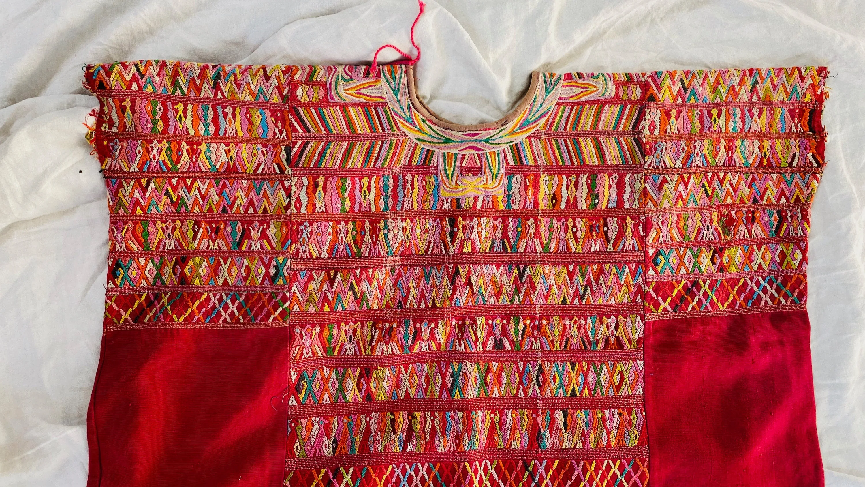 Vintage Guatemalan Huipil. San Juan Cotzal